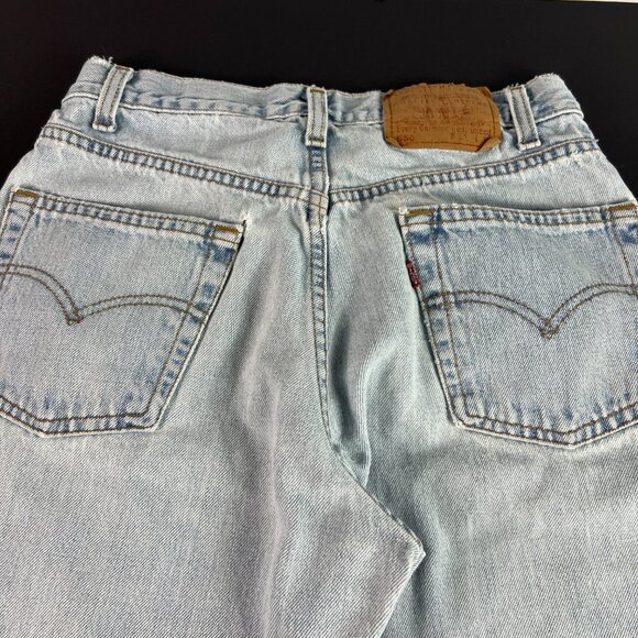 VTG Levi's Jean Men 29x29* 550 Relaxed Straight Light Blue Faded Denim Tag 31x30 - Picture 10 of 16